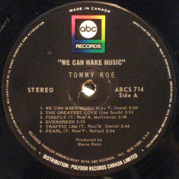 Tommy Roe : We Can Make Music (LP, Album)