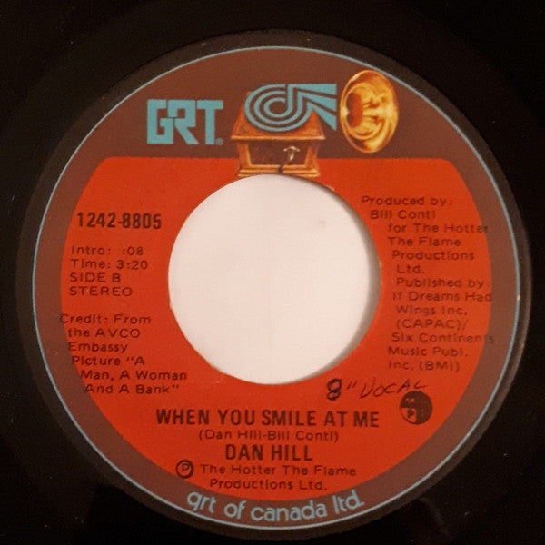 Dan Hill : Hold On To The Night (7")