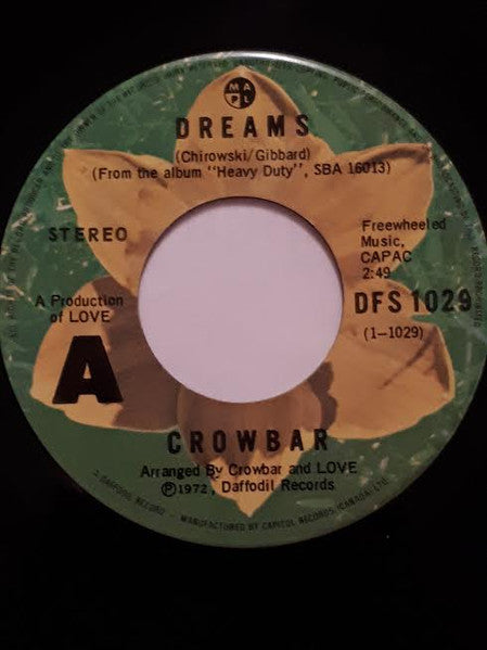 Crowbar (3) : Dreams (7", Single)