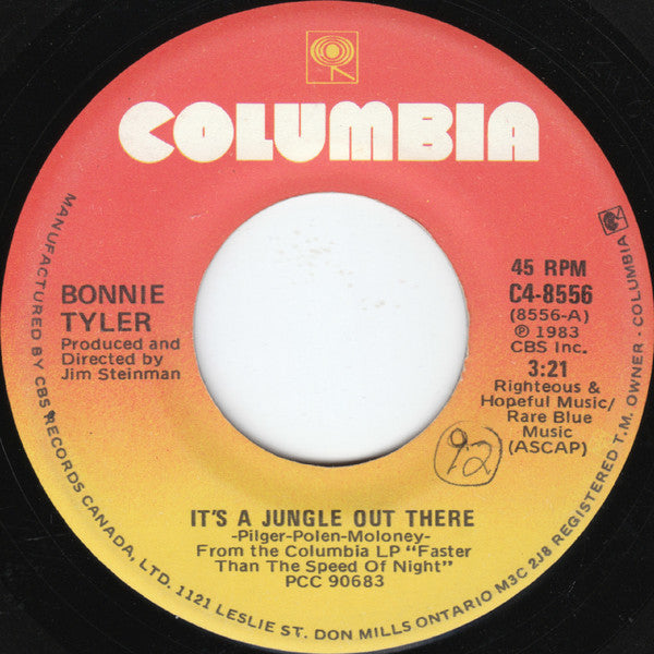 Bonnie Tyler : It's A Jungle Out There (7", Single)