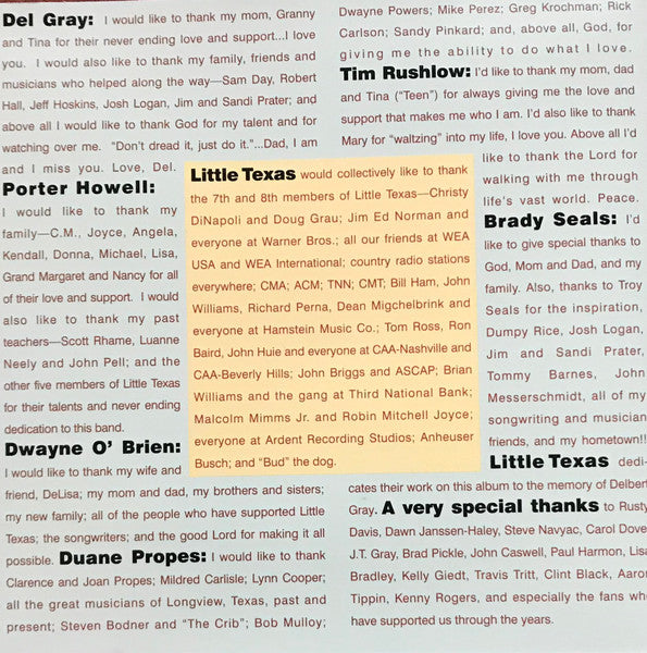 Little Texas : Big Time (CD, Album, Club)