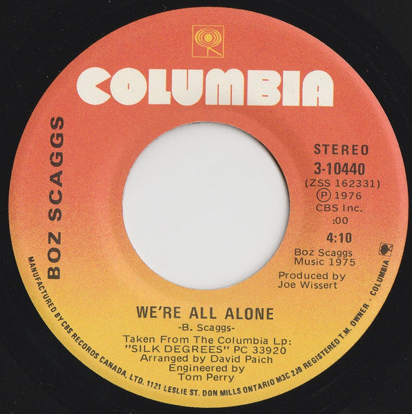 Boz Scaggs : What Can I Say (7", Single)