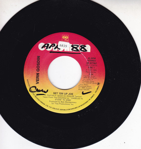 Vern Gosdin : Set 'Em Up Joe (7", Single)