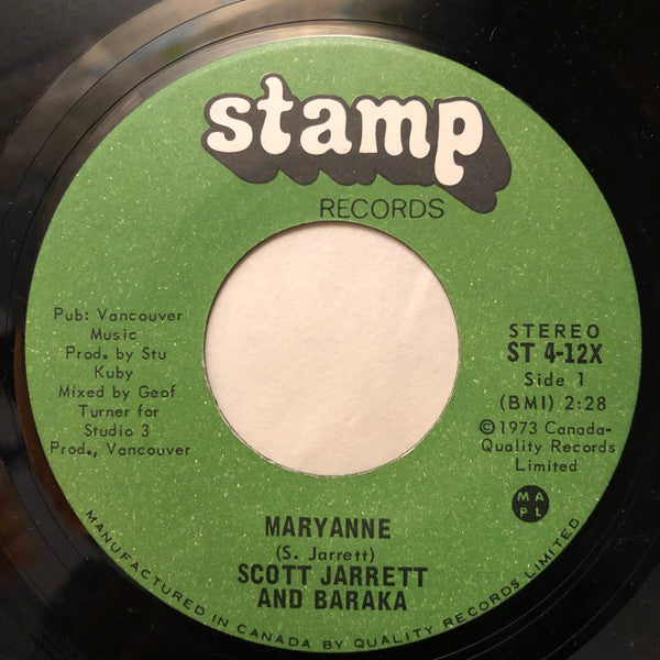 Scott Jarrett And Baraka : Maryanne (7", Single)