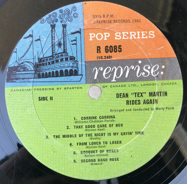 Dean Martin : Rides Again (LP, Mono)