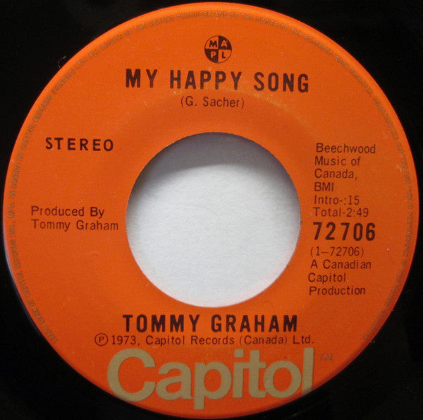 Tommy Graham : My Happy Song (7", Single)