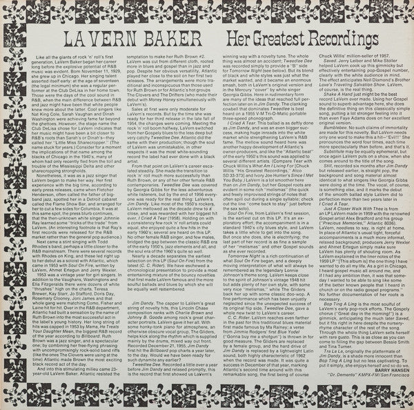 LaVern Baker : Her Greatest Recordings (LP, Album, Comp, Mono, PR )
