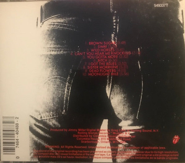 The Rolling Stones : Sticky Fingers (CD, Album, Club, RE)