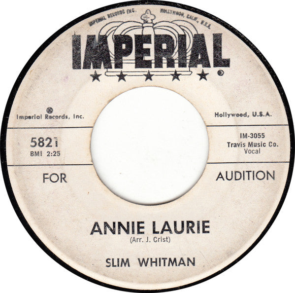 Slim Whitman : Annie Laurie (7", Single, Promo)