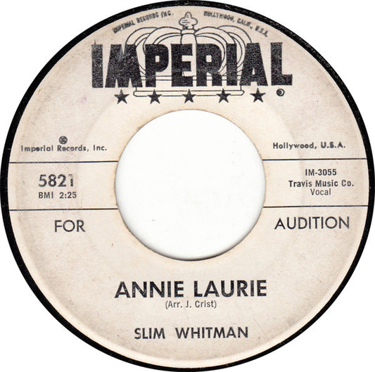 Slim Whitman : Annie Laurie (7", Single, Promo)