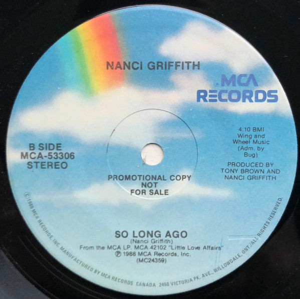 Nanci Griffith : I Knew Love (7", Promo)
