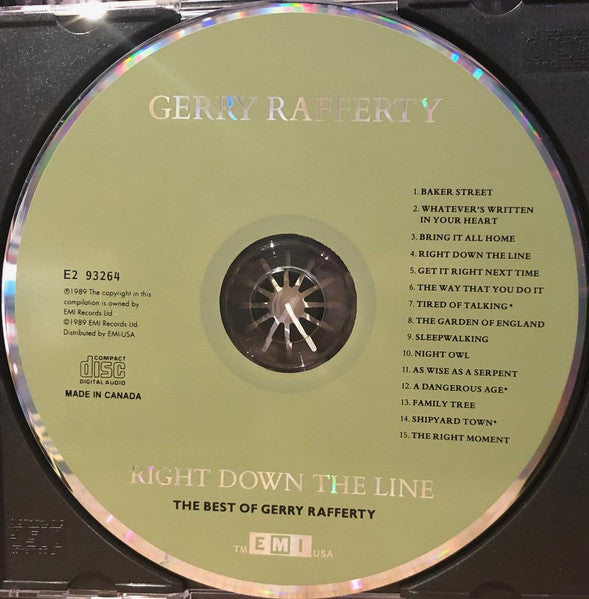 Gerry Rafferty : Right Down The Line - The Best Of Gerry Rafferty (CD, Comp)