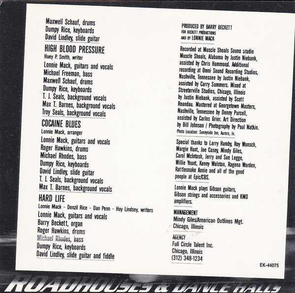 Lonnie Mack : Roadhouses And Dancehalls (CD, Album)