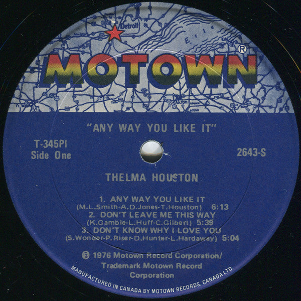 Thelma Houston : Any Way You Like It (LP, Album, RE)