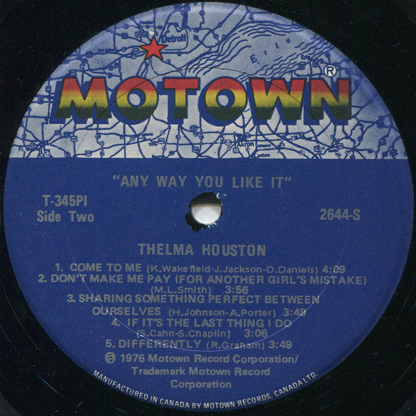 Thelma Houston : Any Way You Like It (LP, Album, RE)