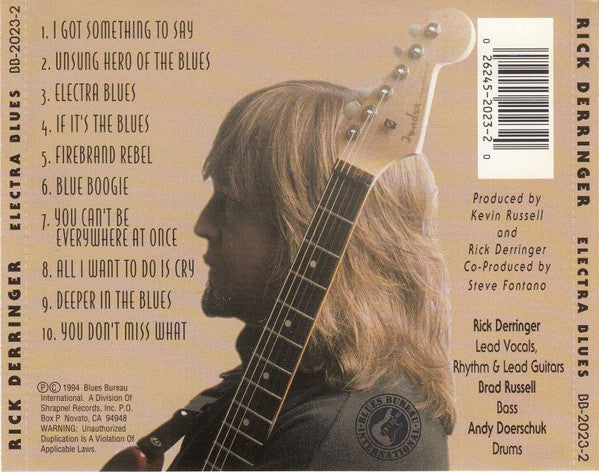 Rick Derringer : Electra Blues (CD, Album)