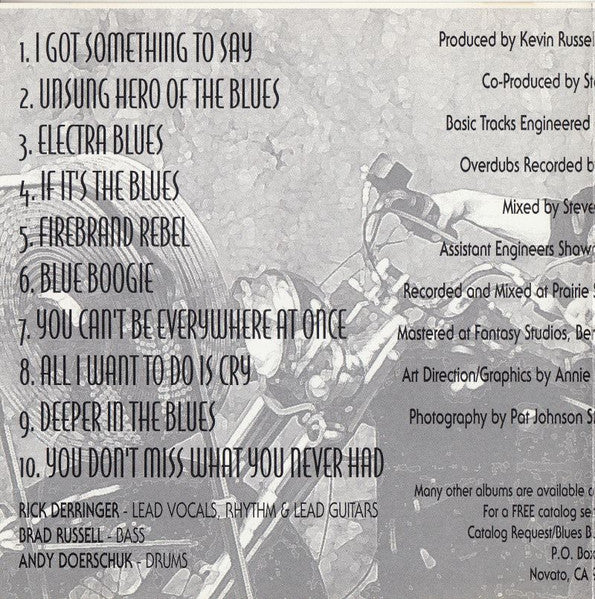Rick Derringer : Electra Blues (CD, Album)