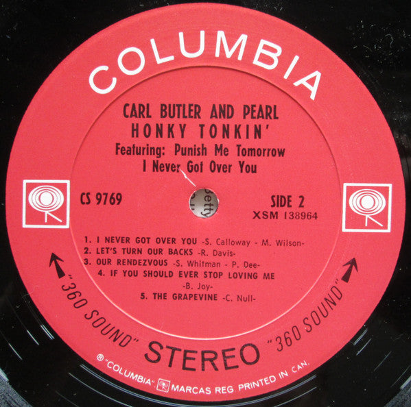 Carl Butler And Pearl* : Honky Tonkin' (LP, Album)