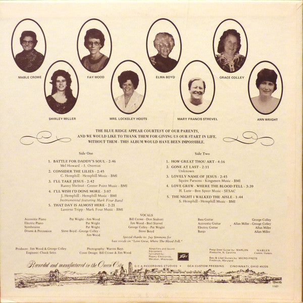 The Blue Ridge Quartet : The Battle For My Daddy's Soul (LP, Album)