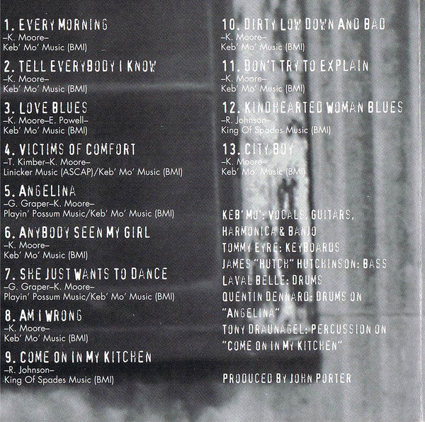 Keb' Mo' : Keb' Mo' (CD, Album, RE)