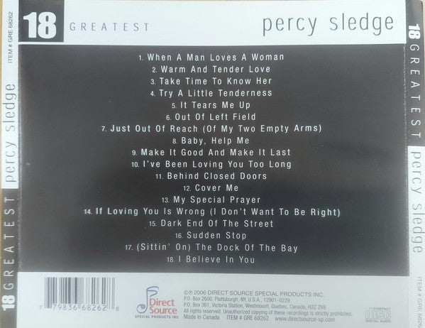 Percy Sledge : 18 Greatest (CD, Comp)