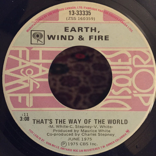 Earth, Wind & Fire : That's The Way Of The World / Shining Star (7", Single)