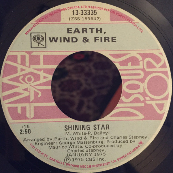 Earth, Wind & Fire : That's The Way Of The World / Shining Star (7", Single)