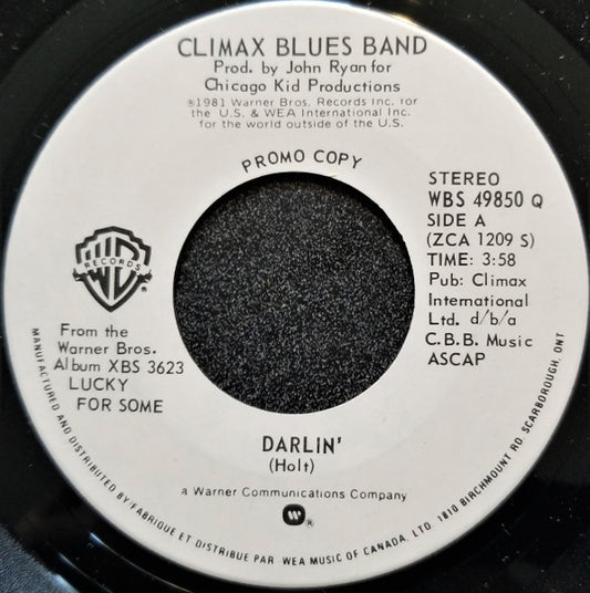 Climax Blues Band : Darlin' / This Time You're The Singer (7", Promo)