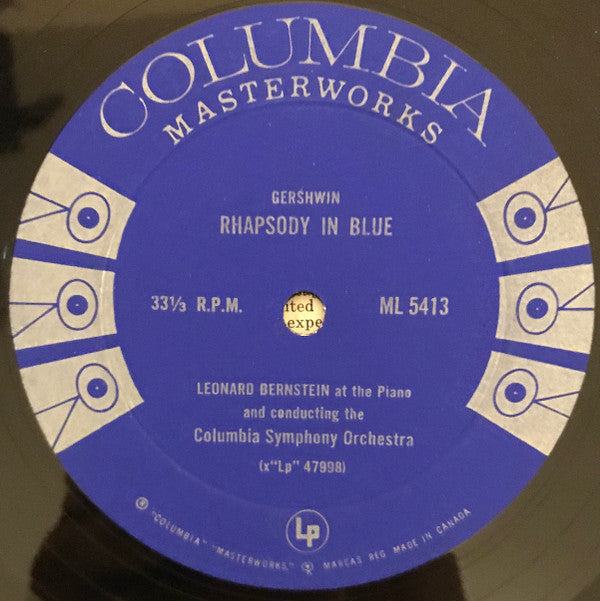 Leonard Bernstein - New York Philharmonic, Columbia Symphony Orchestra : Rhapsody In Blue / An American In Paris (LP, Album, Mono, RE)