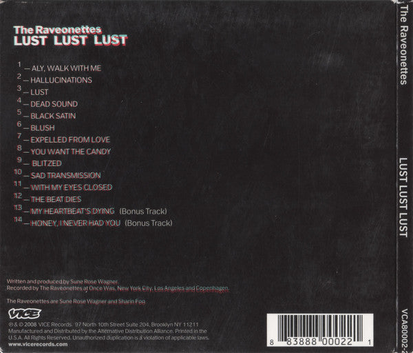 The Raveonettes : Lust Lust Lust (CD, Album, Dig)