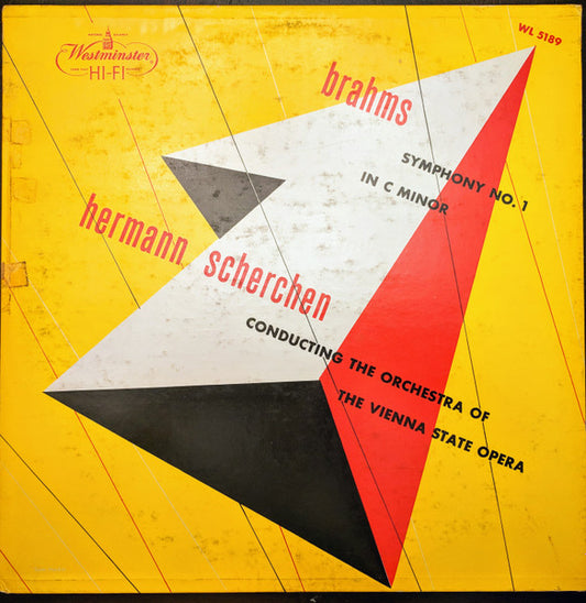 Brahms* - Hermann Scherchen Conducting The Orchestra Of The Vienna State Opera* : Symphony No. 1 In C Minor (LP, Album, Mono, RP)