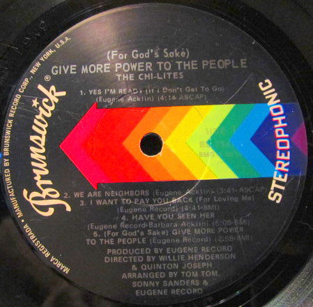 The Chi-Lites : (For God's Sake) Give More Power To The People (LP, Album)