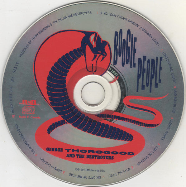 George Thorogood & The Destroyers : Boogie People (CD, Album)