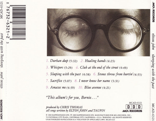 Elton John : Sleeping With The Past (CD, Album, RE)