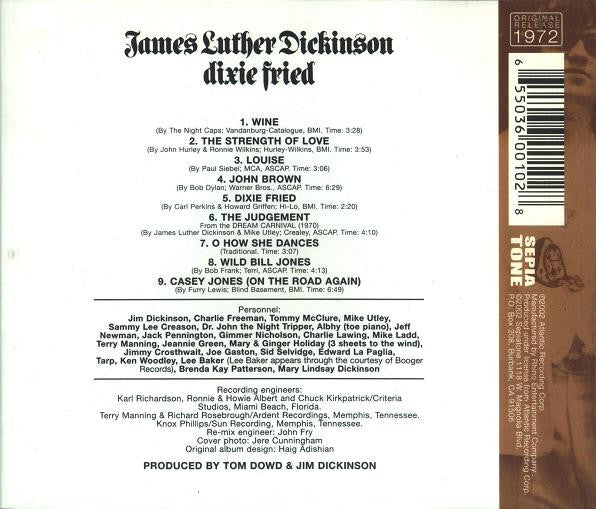 James Luther Dickinson* : Dixie Fried (CD, Album, RE, RP)