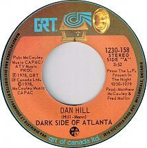 Dan Hill : Dark Side of Atlanta (7", Single)