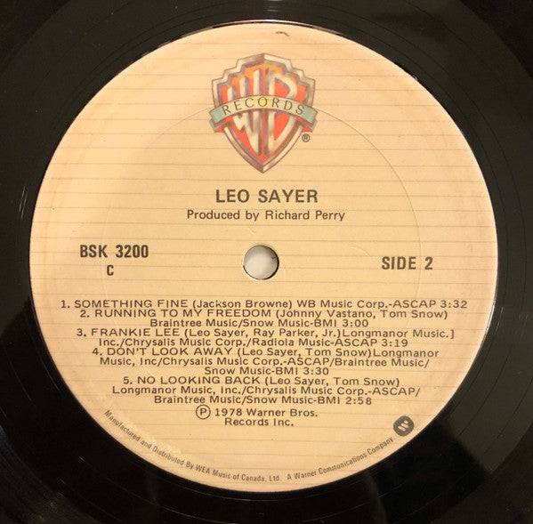 Leo Sayer : Leo Sayer (LP, Album)