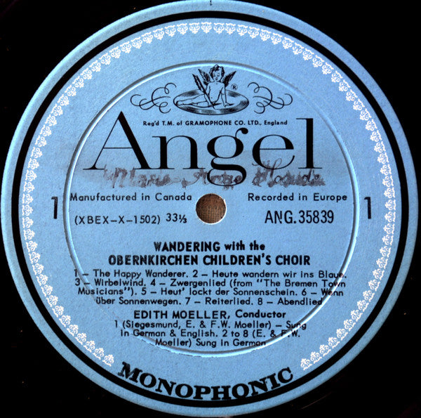 Obernkirchen Children's Choir Conducted By Edith Möller : Wandering With The Obernkirchen Children's Choir (LP, Album, Mono)