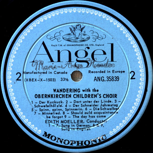 Obernkirchen Children's Choir Conducted By Edith Möller : Wandering With The Obernkirchen Children's Choir (LP, Album, Mono)