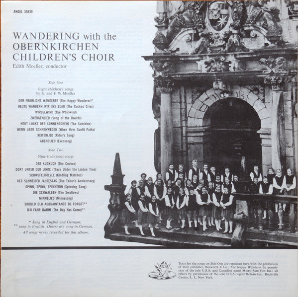 Obernkirchen Children's Choir Conducted By Edith Möller : Wandering With The Obernkirchen Children's Choir (LP, Album, Mono)