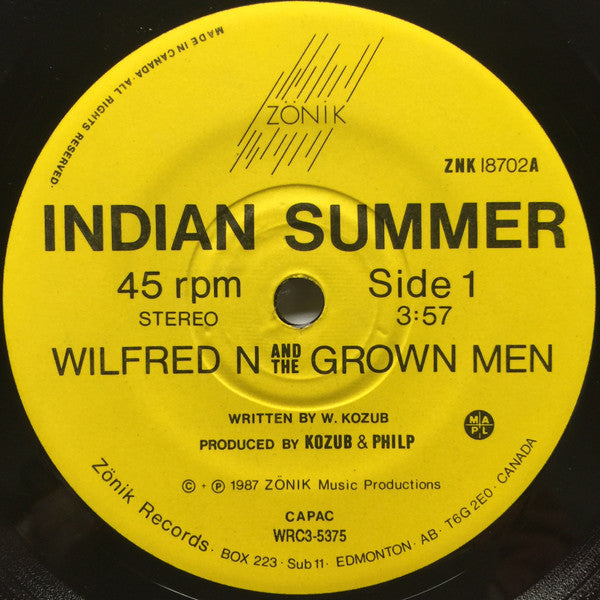 Wilfred N And The Grown Men : Indian Summer (7", Single)
