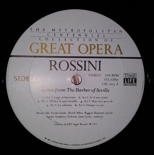Rossini* : Scenes From The Barber Of Seville – L'Italiana In Algeri – The Siege Of Corinth – William Tell (4xLP + Box, Comp)