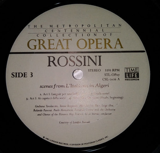 Rossini* : Scenes From The Barber Of Seville – L'Italiana In Algeri – The Siege Of Corinth – William Tell (4xLP + Box, Comp)