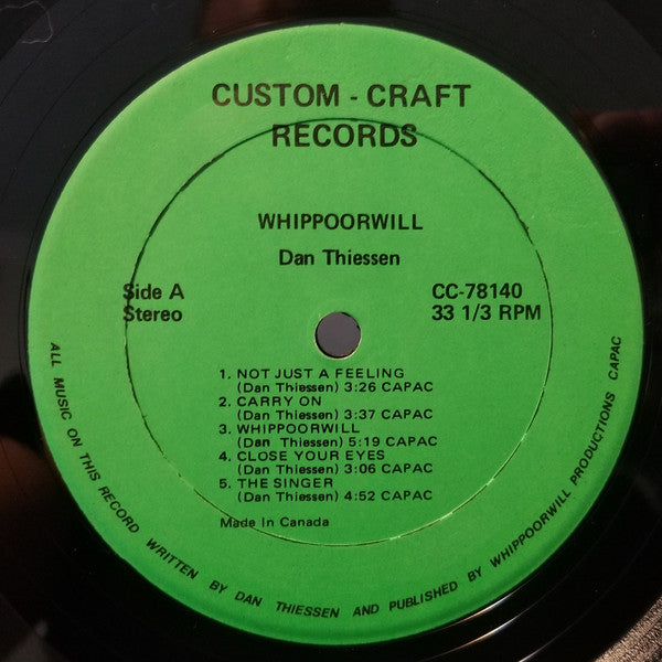 Dan Thiessen : Whippoorwill  (LP, Album)