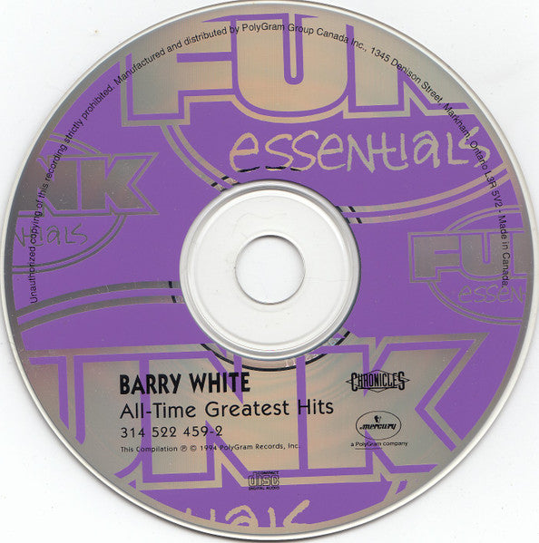 Barry White : All-Time Greatest Hits (CD, Comp, RM)