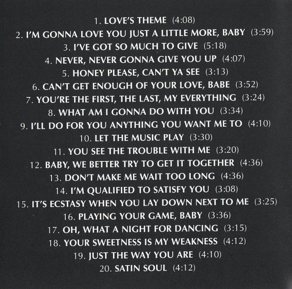 Barry White : All-Time Greatest Hits (CD, Comp, RM)