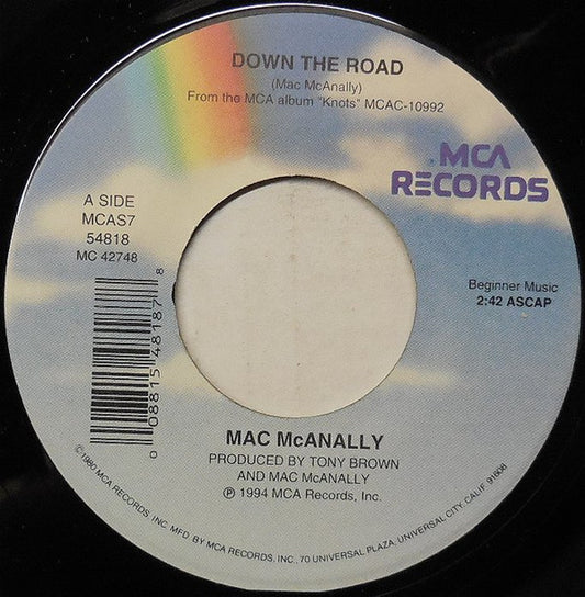 Mac McAnally : Down The Road (7", Single)