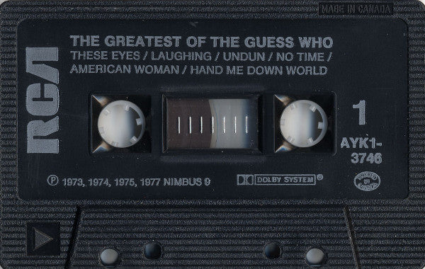 The Guess Who : The Greatest Of The Guess Who (Cass, Comp, RE, Dol)