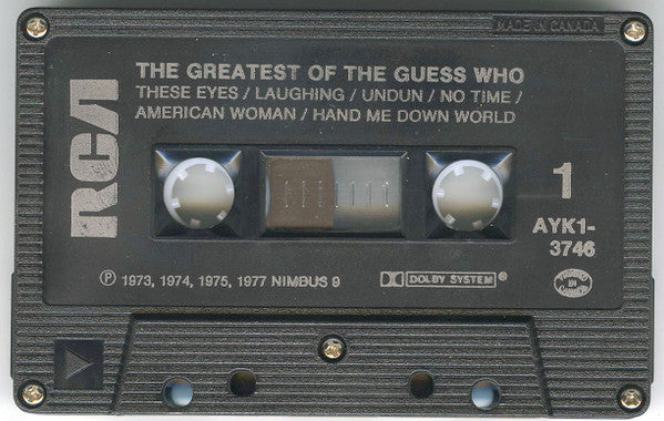 The Guess Who : The Greatest Of The Guess Who (Cass, Comp, RE, Dol)