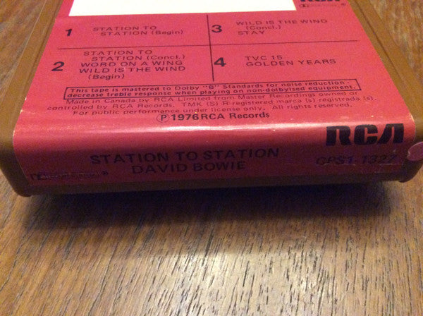 David Bowie : Station To Station (8-Trk, Album, Bur)